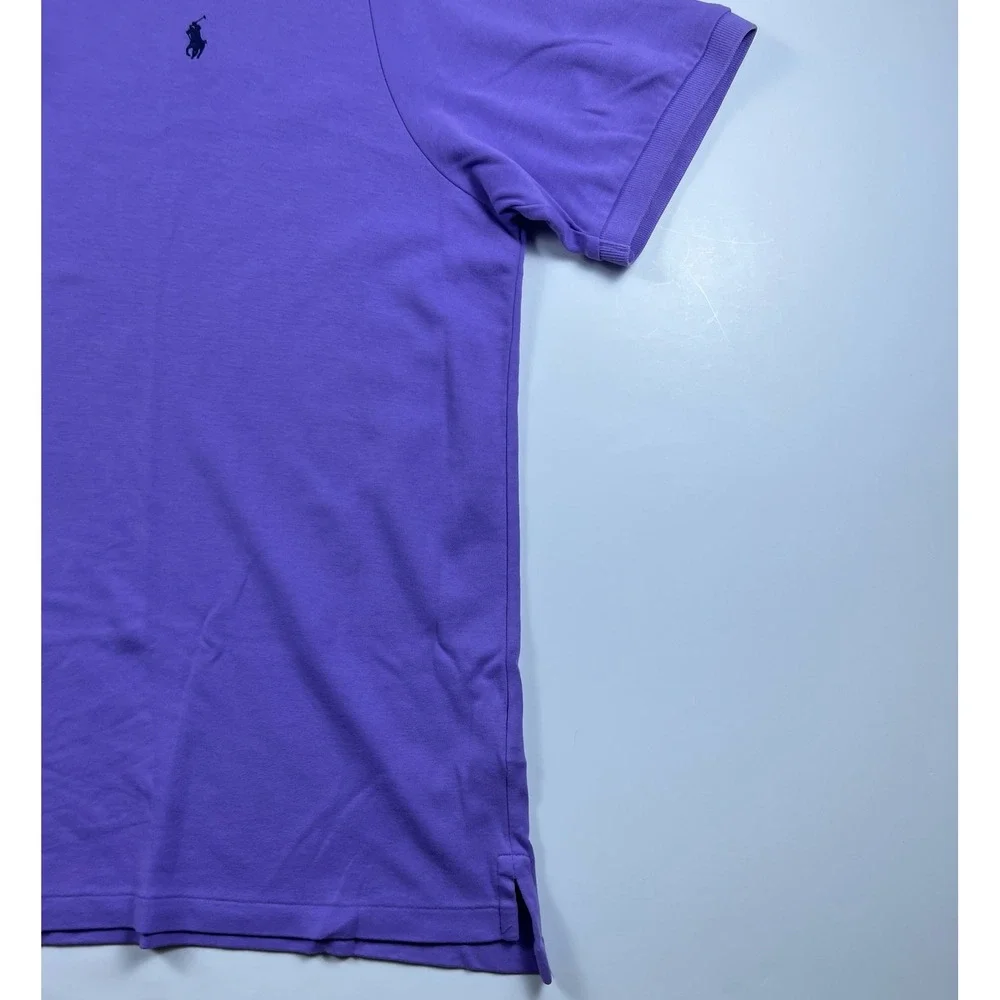 Polo Ralph Lauren Mens 3XB Purple Short Sleeve Cotton Polo Shirt Pony Logo